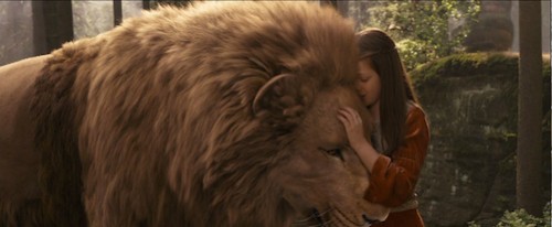 Lucy and Aslan from Prince Caspian