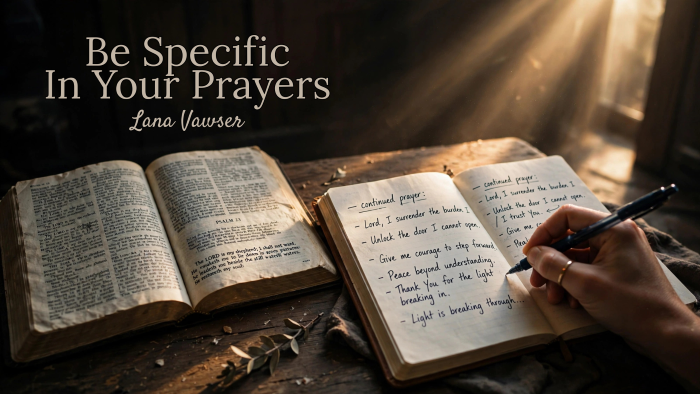 Be Specific in Your Prayers