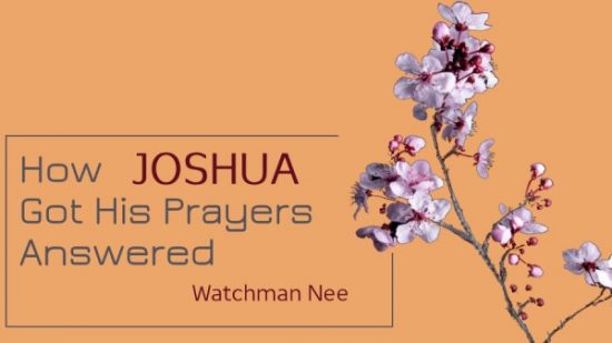 Joshua Prayer Answered