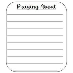 praying about in journal