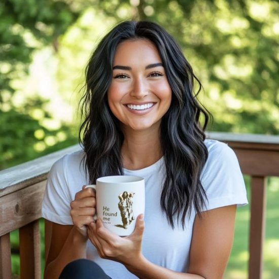 Jesus carrying lamb mug